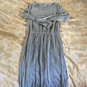 Old Navy Heather Gray Long Sleeve Dress